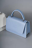 Жіноча сумка клатч портфель через плече у 5-и кольорах. Блакитний., фото 7