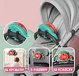 Музичний автотренажер з музикою та кріпленням для коляски, фото 8