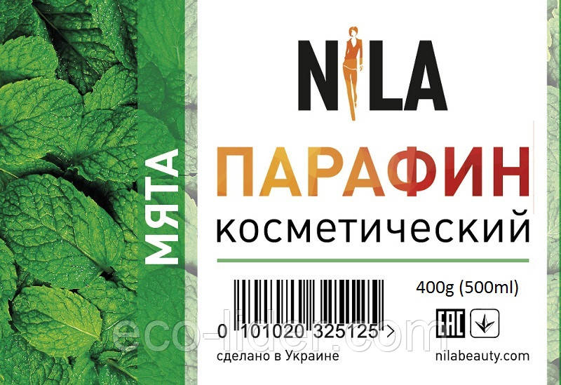 Косметический парафин Nila, мята 400гр (500мл).