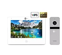 Комплект відеодомофона NeoKIT HD Pro Silver (ALPHA HD/SOLO FHD Silver)