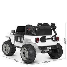 Дитячий електромобіль джип Jeep Wrangler M 4282EBLR-1 (MP3, USB, мотори 2x25W, акум.12V10AH), фото 5