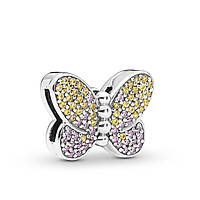 Серебряная бусина-клипса шарм бабочка Пандора Pandora Reflexions