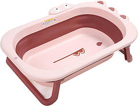 Ванна складна дитяча для купання EL Camino CROCO (довжина 80см) ME 1141 Pink Рожева, фото 2
