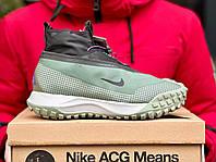 Мужские кроссовки Nike ACG Mountain Fly 2 Gore Tex Green Black (Зеленые) Найк Маунтин текстиль gore-tex деми