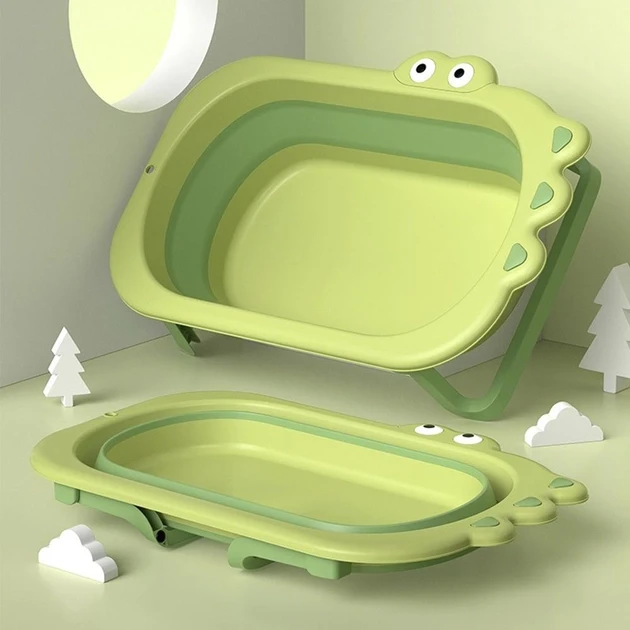 Ванна складна дитяча для купання EL Camino CROCO (довжина 80см) ME 1141 Green Зелена, фото 1