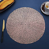 Набір із 4 плейсматів підтарильників сервірувальних. Серветка сервірувальна. Килимок підставка під тарілку 4 шт., фото 7