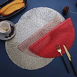 Набір із 4 плейсматів підтарильників сервірувальних. Серветка сервірувальна. Килимок підставка під тарілку 4 шт., фото 4