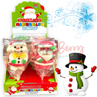 Упаковка новогоднего маршмелоа "Christmas Marshmallow" на палочке 35гр.*12шт.