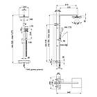 Душова система термостатична, душова стійка та змішувач Qtap Sloup 57T105VNGCB, фото 2
