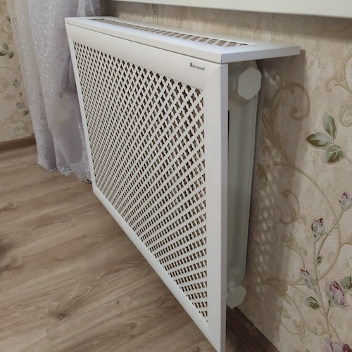 Екран з кришкою на батарею опалення
