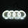 LED  AUDI Ауді Емблема ЛЕД емблема передня решітки радіатора  285 мм audi A4 (B9) A6(C7) А7 (C7) Q3 Q7 A8 колір хром, фото 3