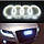 LED AUDI Ауді динамічна Емблема ЛЕД емблема передня решітки радіатора 273 мм audi A3 A4 A5 A6 A7 колір чорний глянець, фото 4