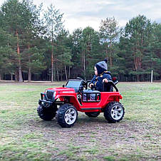 Дитячий електромобіль джип Jeep Wrangler M 4282EBLR-3 (MP3, USB, мотори 2x25W, акум.12V10AH), фото 3