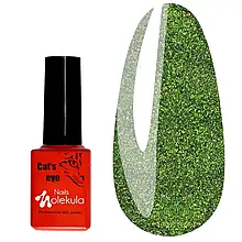 Гель-лак MOLEKULA Flash DRAGON EYES №DE03 світловідбивне Око Дракона світло-зелене 6 мл