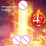 Реалістичний фалоімітатор 19см NightOfPassion (вібрація; нагрівання; рух; пульт управління), фото 6