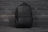 Рюкзак кожаный мужской женский городской повседневный Casual черный Портфель классический Сумка для ноутбука