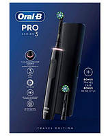 Электрическая зубная щетка Braun Oral-B PRO3 3500 Black с дорожным футляром