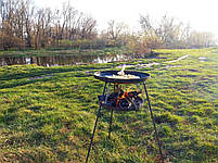 Сковорода мангал із диска борони з кришкою 50 см Сковорода діаметр із підвіскою для розведення вогню, фото 3