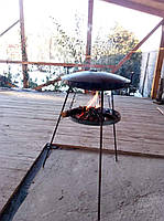 Підвіска для розведення вогню під сковороду з диска борони на високих розбірних ніжках полум'я підвіска, фото 6