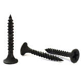 Саморіз по металу чорний, головка "потай" 3,5*45 (100шт.), фото 2
