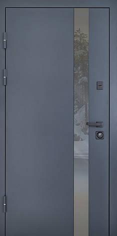 Двері вхідні 506 Nordi Glass Defender Ral 7021T / біла вуличні