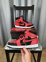 Чоловічі кросівки Nike Air Jordan 1 Retro High Black Red White. Кроси Найк Аїр Джордан Ретро 1 чорно-червоні