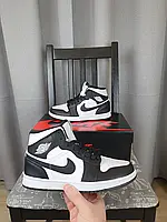 Кроссовки мужские и женские черно-белые Nike Air Jordan 1 Retro. Обувь унисекс Найк Аир Джордан 1 Ретро