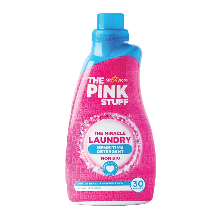 Гіпоалергенний універсальний гель для прання The Pink Stuff The Miracle Laundry Sensitive Detergent, 30 прань 960 мл, фото 1