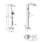 Душова система Capricorn 53103KNB (матовий чорний) QT, фото 2