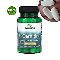 Swanson, L-Carnitine, L-карнітин, 500 мг, 30 таблеток