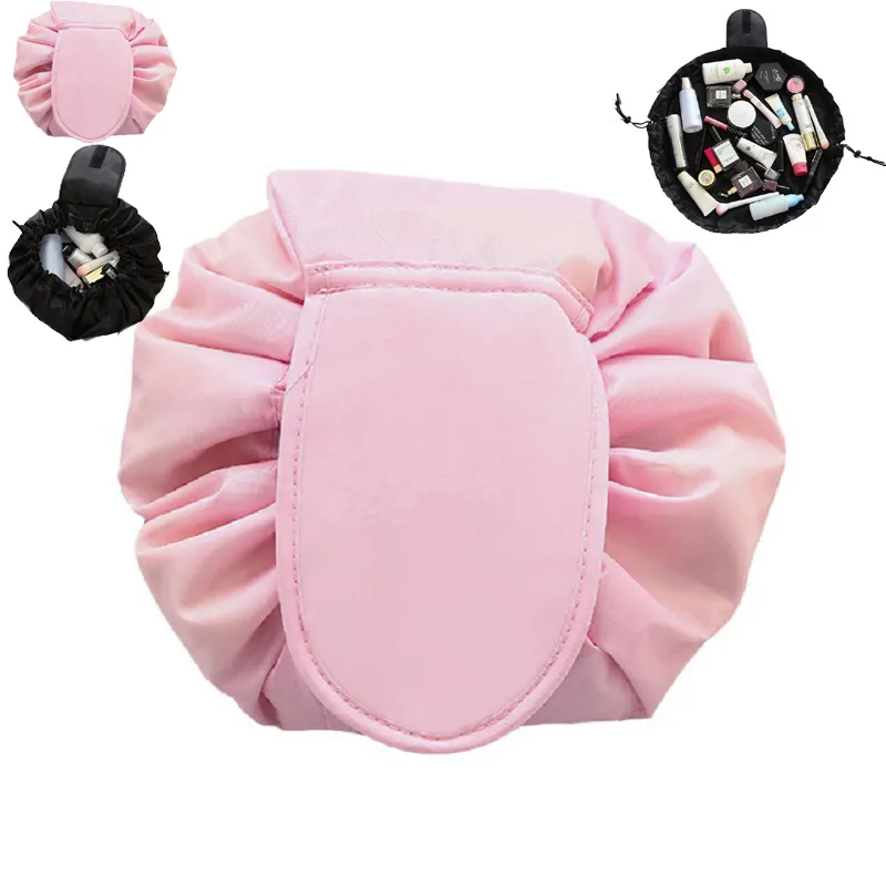 Косметичка-органайзер дорожня Рожева 50 см Велика косметичка для подорожей Містка косметичка, фото 1