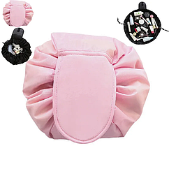 Косметичка-органайзер дорожня Рожевий 50 см Тканинна косметичка Косметичка-мішок для подорожей