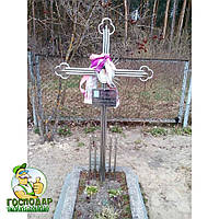 Подвійний декоративний хрест із нержавіючої сталі з використанням труби діаметром 16-25 мм, №6