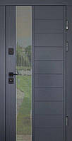 Вхідні двері ТМ Abwehr 367 Уфо  комплектація Cottage з терморозривом вулична ral 7016 серая/vin сіра