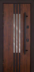 Вхідні двері Revolution Lampre  Bionica 2  терморозрив вулиця зі склопакетом метал/дуб темний