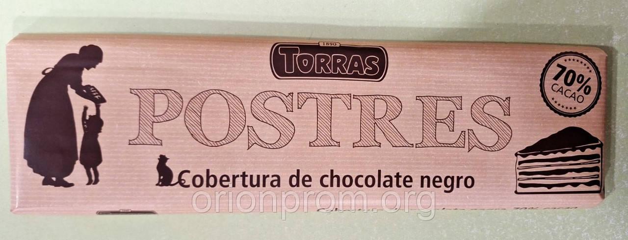 Шоколад Torras Postres чорний 300 г (без глютену)