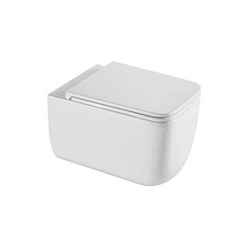 Унітаз підвісний Qtap Gemini безобідковий із сидінням Soft-close QT2533076EUQW