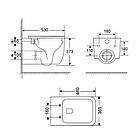 Унітаз підвісний Qtap Gemini безобідковий із сидінням Soft-close QT2533076EUQMB, фото 2