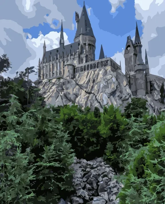 Картина по номерах Bookopt Hogwards 40х50 (BK2263)