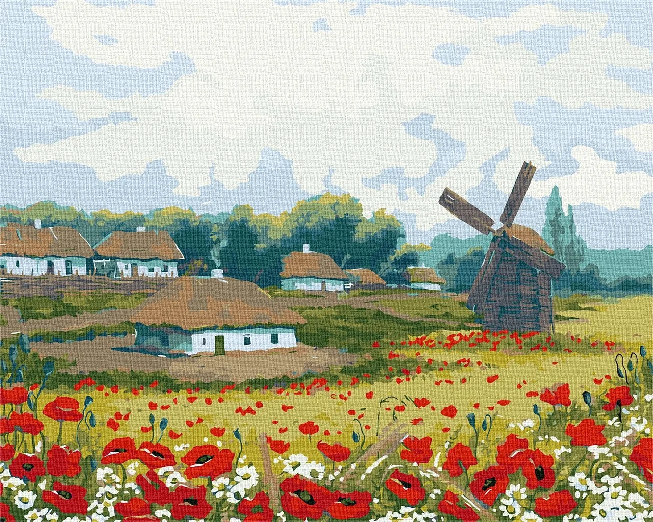 Картина за номерами Ідейка - Літо на хуторі 40х50