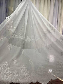 Тюль льон заввишки 2,8 м. біла