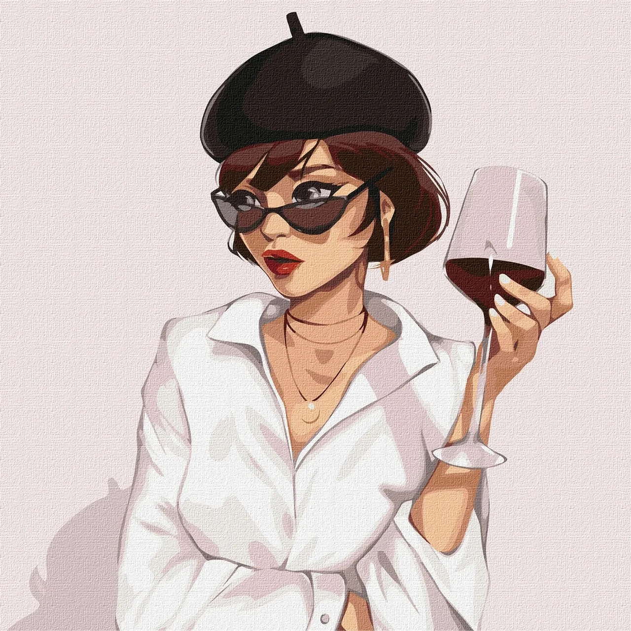 Картина за номерами Ідейка Паризький стиль lien_illustration 40х40см