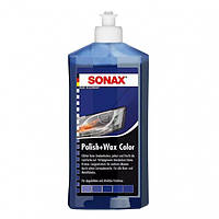 Цветной восковой полироль Sonax Polish&Wax Color NanoPro синий 250 мл