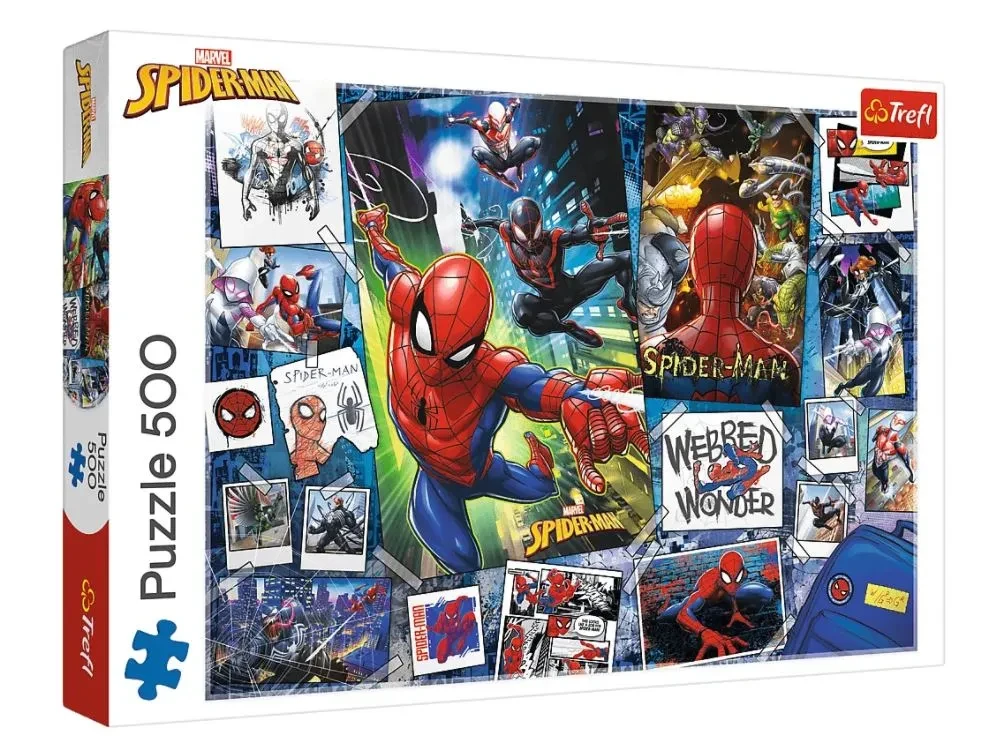 Пазли Trefl - Спайдермен. Плакати із супергероєм Disney Marvel Spiderman 500 елементів (37391)