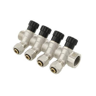 Гребінка Raftec 4 виходи 3/4*16 вентильний, фото 1
