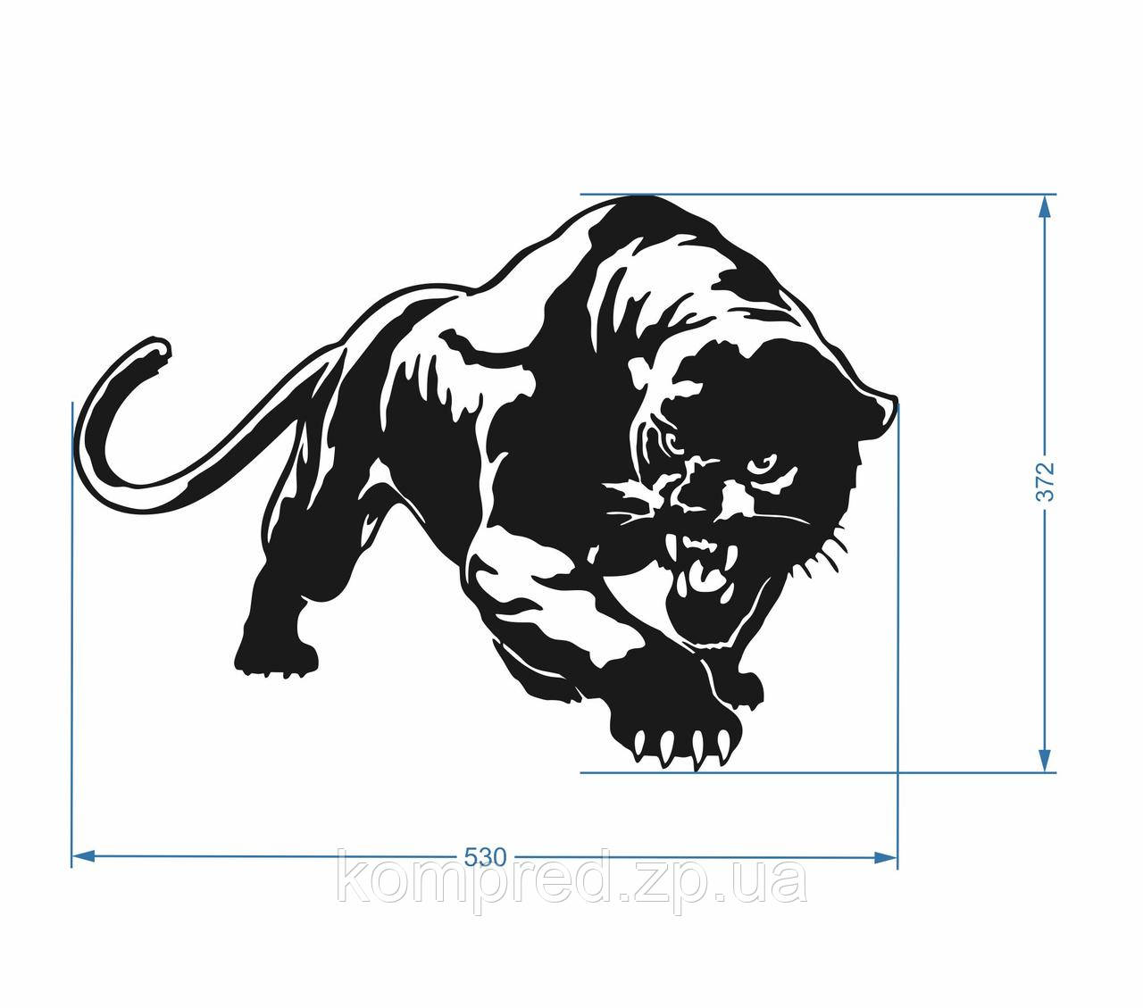 Металеве панно Злість (530x370х1,2mm/21x15x0,05in) , картина артметалл, фото 1