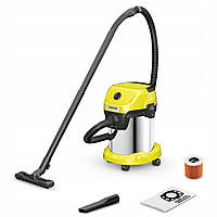 Промышленный безмешковый пылесос Karcher WD 3 S для сухой и влажной уборки 1000 Вт