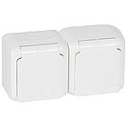 Розетка 2X2К+З Forix зі шторками IP44 Білий [782374] Legrand