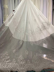 Тюль льон заввишки 2,8 м. сірий