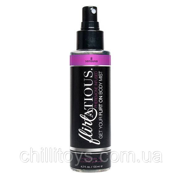 Спрей-міст для тіла з феромонами Sensuva Flirtatious Pomegranate, Fig, Coconut & Plumeria (125 мл)